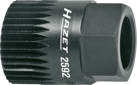 HAZET Keil(rippen)riemenscheibe-Adapter 2592 · Außen-Sechskant 17 mm · Vielzahn Profil · 19.6 mm