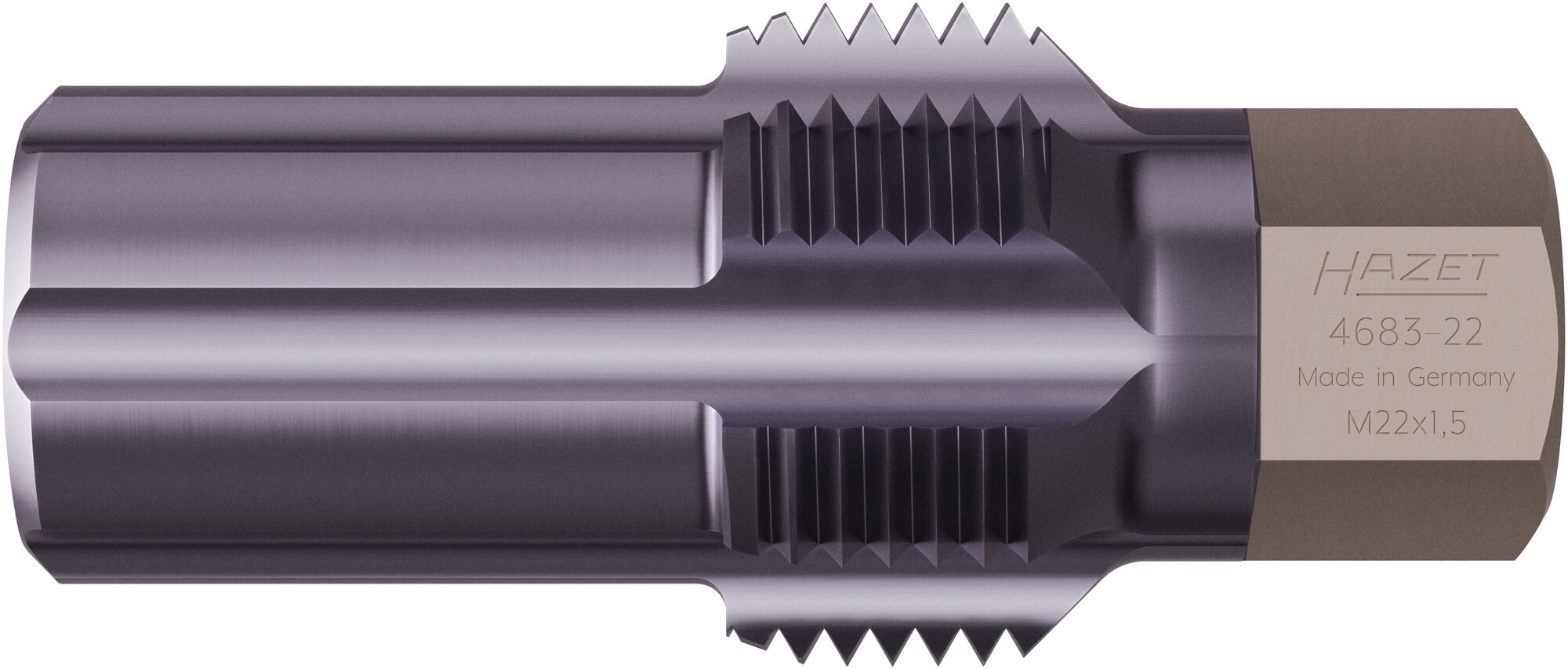 HAZET Gewinde-Nachschneider Abgastemperatur-Sensoren / -Sonden 4683-22 · 13 mm Außen-Sechskant · 50 mm