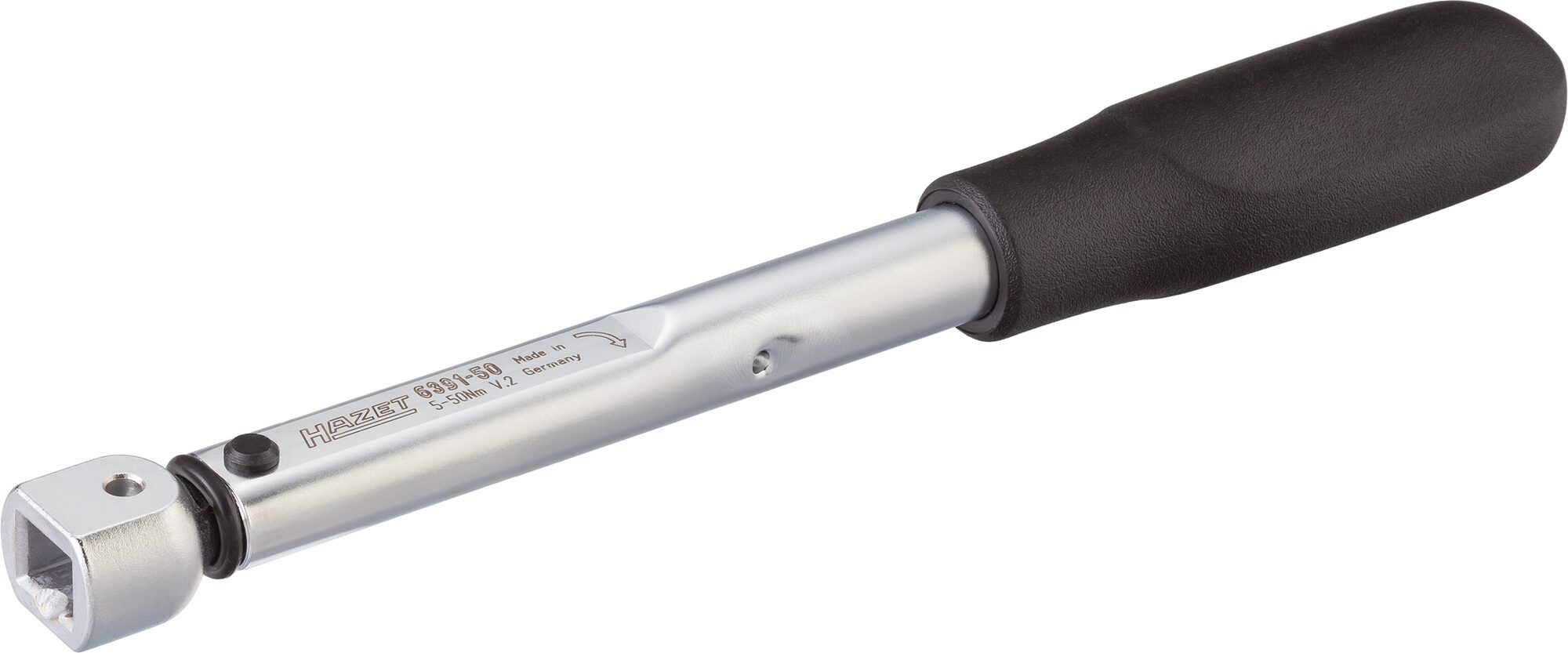HAZET Drehmomentschlüssel 6391-50 · Drehmomentbereich min-max: 5–50 Nm · Genauigkeit: 2% · 9 x 12 mm Einsteck-Vierkant · 241 mm