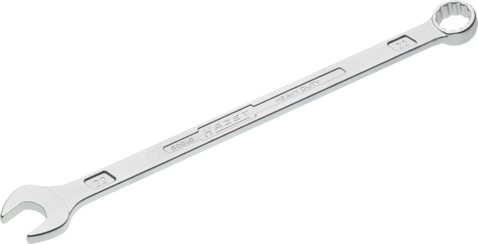 HAZET Ring-Maulschlüssel · extra lang · schlanke Bauform 600LG-22 · Außen Doppel-Sechskant-Tractionsprofil · 22 mm HAZET Ring-Maulschlüssel · extra lang · schlanke Bauform 600LG-22 · Außen Doppel-Sechskant-Tractionsprofil · 22 mm