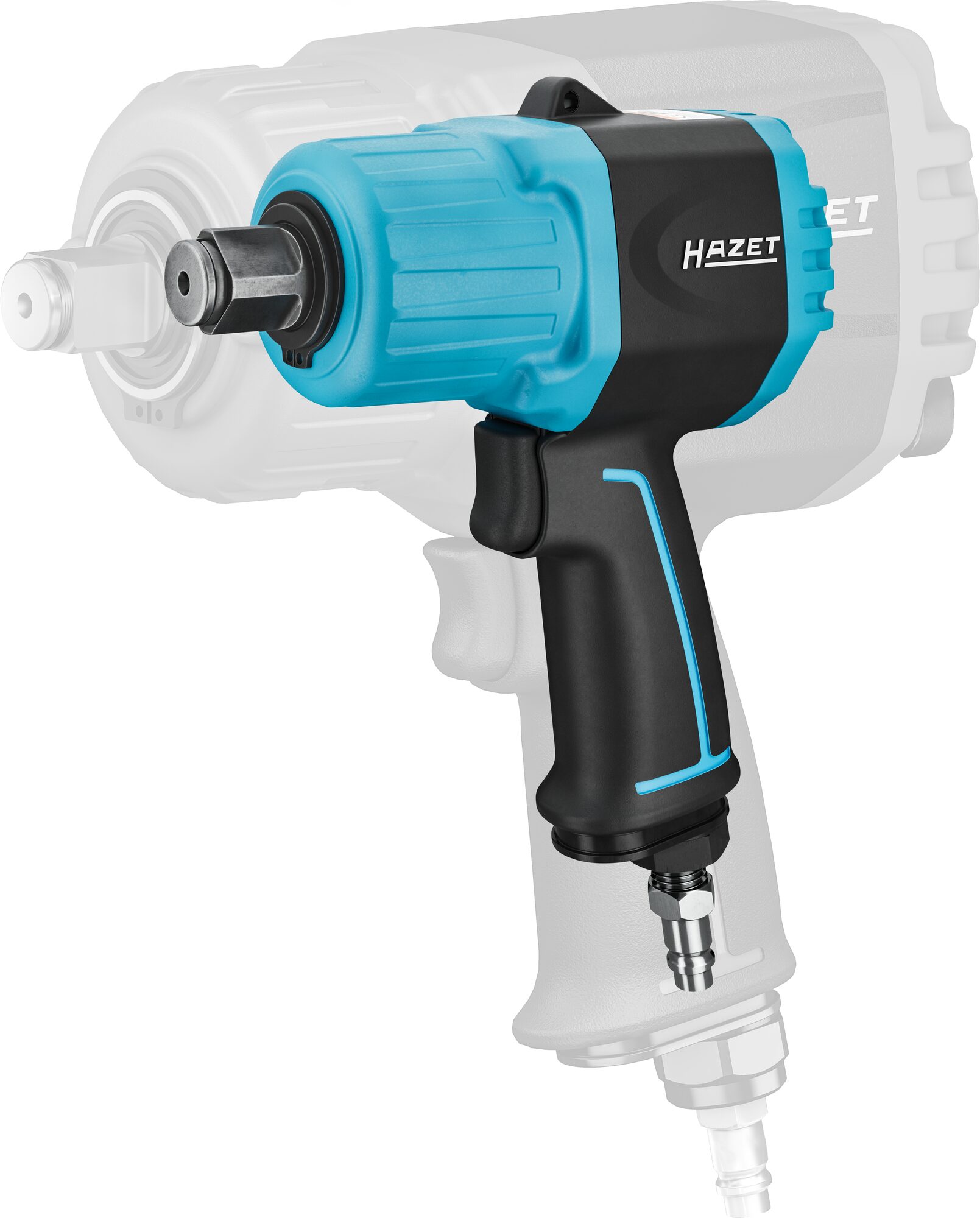 HAZET Twin Turbo Schlagschrauber 9013MTT · Lösemoment maximal [Nm]: 1890 Nm · 3/4 Zoll (20 mm) Vierkant massiv · Hochleistungs-Doppelhammer-Schlagwerk