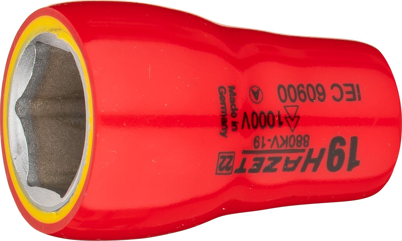 HAZET Steckschlüsseleinsatz · Sechskant 880KV-19 · Vierkant hohl 10 mm (3/8 Zoll) · Außen Sechskant-Tractionsprofil · 19 mm