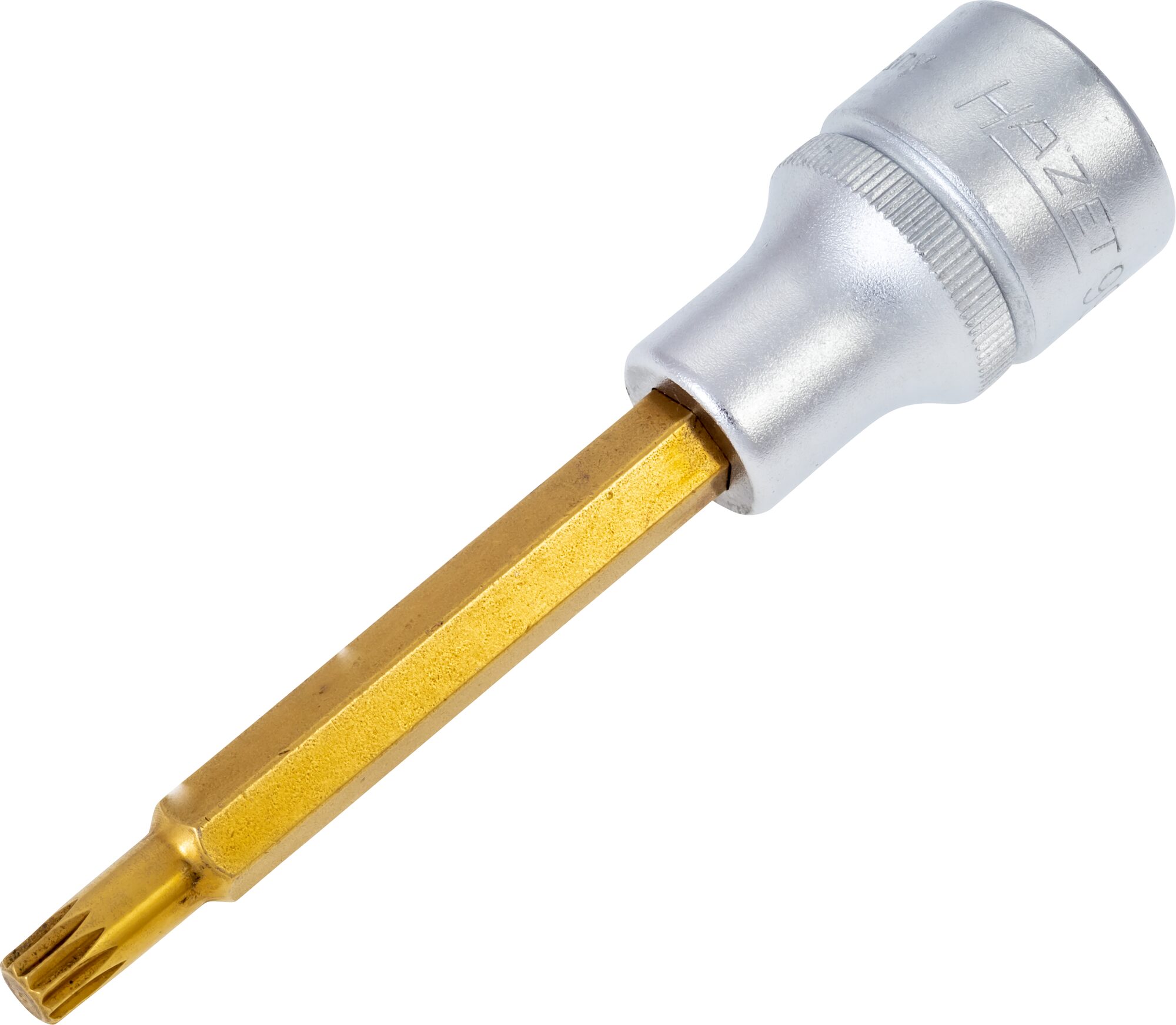 HAZET Schraubendreher-Steckschlüsseleinsatz 990LG-9 · Vierkant hohl 12,5 mm (1/2 Zoll) · Innen Vielzahn Profil XZN · M9