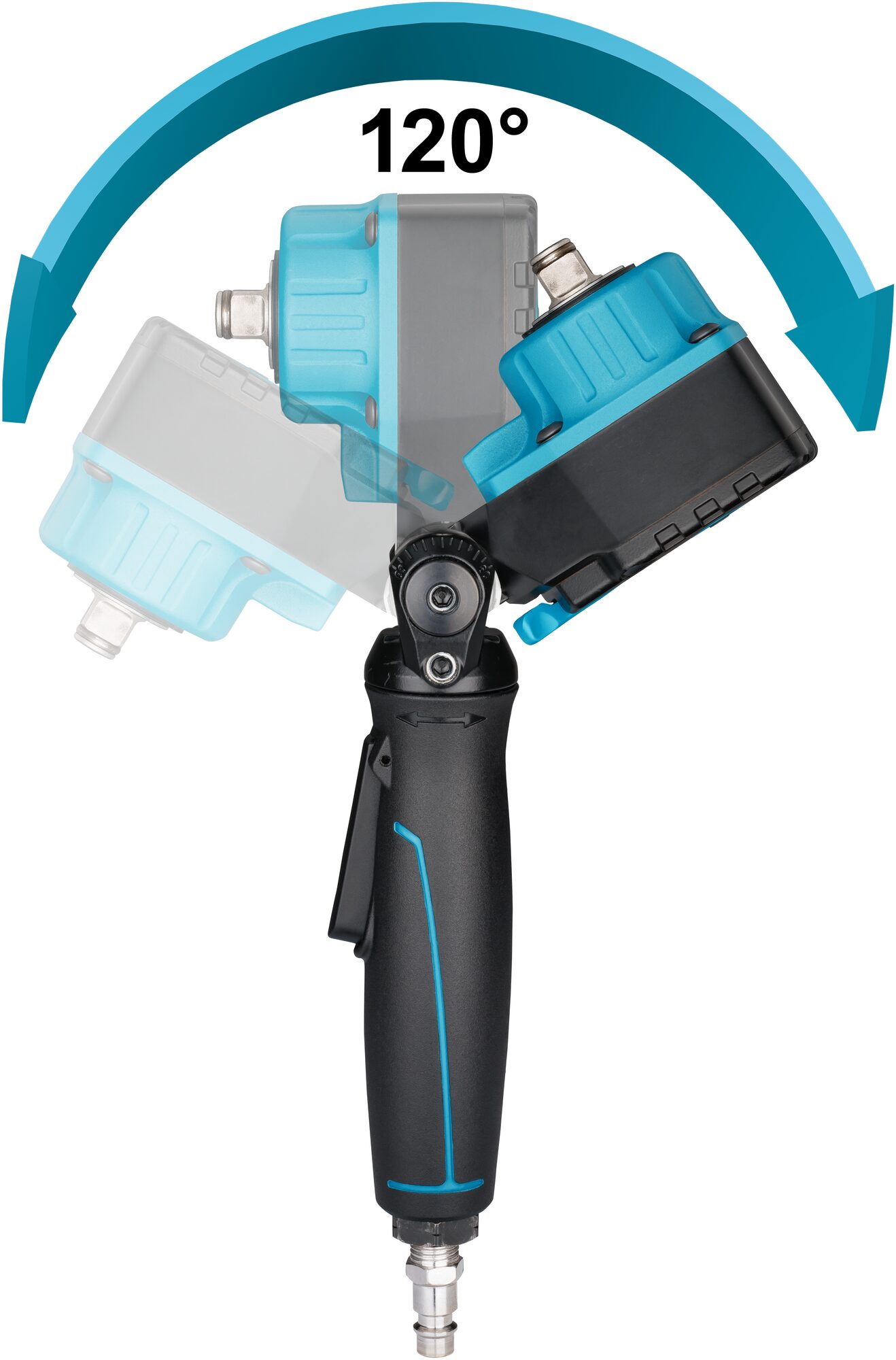 HAZET Twin Turbo Schlagschrauber 9012ATT · Lösemoment maximal [Nm]: 550 Nm · 1/2 Zoll (12,5 mm) Vierkant massiv · L x B x H: 85 mm x 64 mm x 227 mm · Hochleistungs-Doppelhammer-Schlagwerk