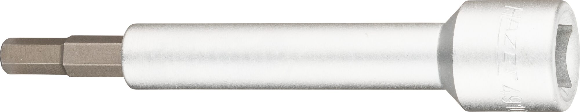 HAZET Verlängerung 4910-7 · Vierkant hohl 12,5 mm (1/2 Zoll) · Innen Sechskant Profil · 7 mm