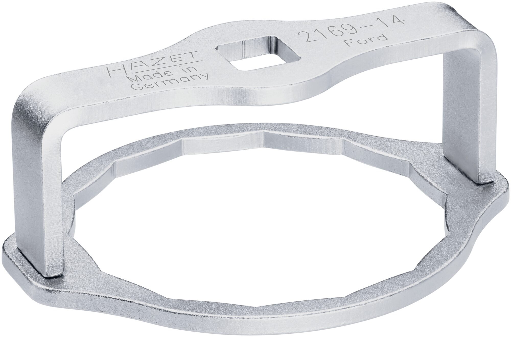 HAZET Ölfilter-Schlüssel 2169-14 · Vierkant hohl 12,5 mm (1/2 Zoll) · Außen-14-kant Profil · 103 mm