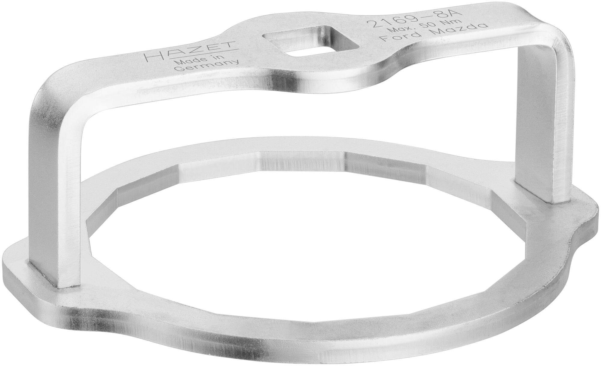 HAZET Ölfilter-Schlüssel 2169-8A · Vierkant hohl 12,5 mm (1/2 Zoll) · Außen 15-kant Profil · 105 mm HAZET Ölfilter-Schlüssel 2169-8A · Vierkant hohl 12,5 mm (1/2 Zoll) · Außen 15-kant Profil · 105 mm