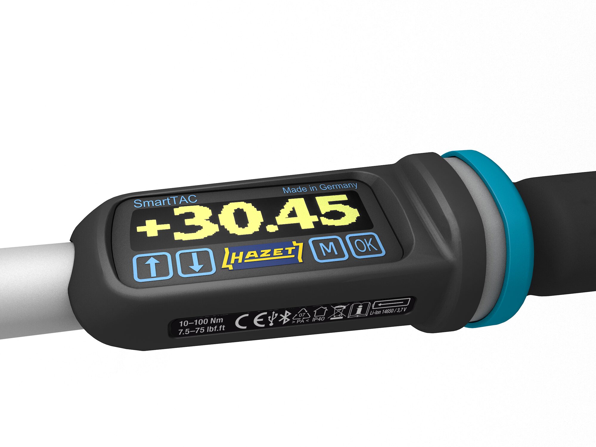 HAZET Elektronischer Drehmoment- / Drehwinkelschlüssel 7291-2STAC · Drehmomentbereich min-max: 10–100 Nm · lbf min-max: 7.5–75 lbf.ft · Genauigkeit: 1% · 9 x 12 mm Einsteck-Vierkant, 3/8 Zoll (10 mm) Vierkant massiv · 383 mm HAZET Elektronischer Drehmoment- / Drehwinkelschlüssel 7291-2STAC · Drehmomentbereich min-max: 10–100 Nm · lbf min-max: 7.5–75 lbf.ft · Genauigkeit: 1% · 9 x 12 mm Einsteck-Vierkant, 3/8 Zoll (10 mm) Vierkant massiv · 383 mm