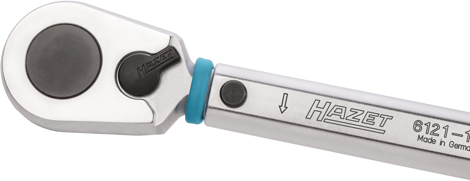 HAZET Drehmomentschlüssel 6121-1CT · Drehmomentbereich min-max: 20–120 Nm · Genauigkeit: 2% · 1/2 Zoll (12,5 mm) Vierkant massiv · 437 mm