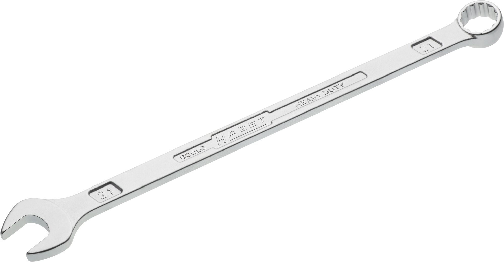HAZET Ring-Maulschlüssel · extra lang · schlanke Bauform 600LG-21 · Außen Doppel-Sechskant-Tractionsprofil · 21 mm HAZET Ring-Maulschlüssel · extra lang · schlanke Bauform 600LG-21 · Außen Doppel-Sechskant-Tractionsprofil · 21 mm