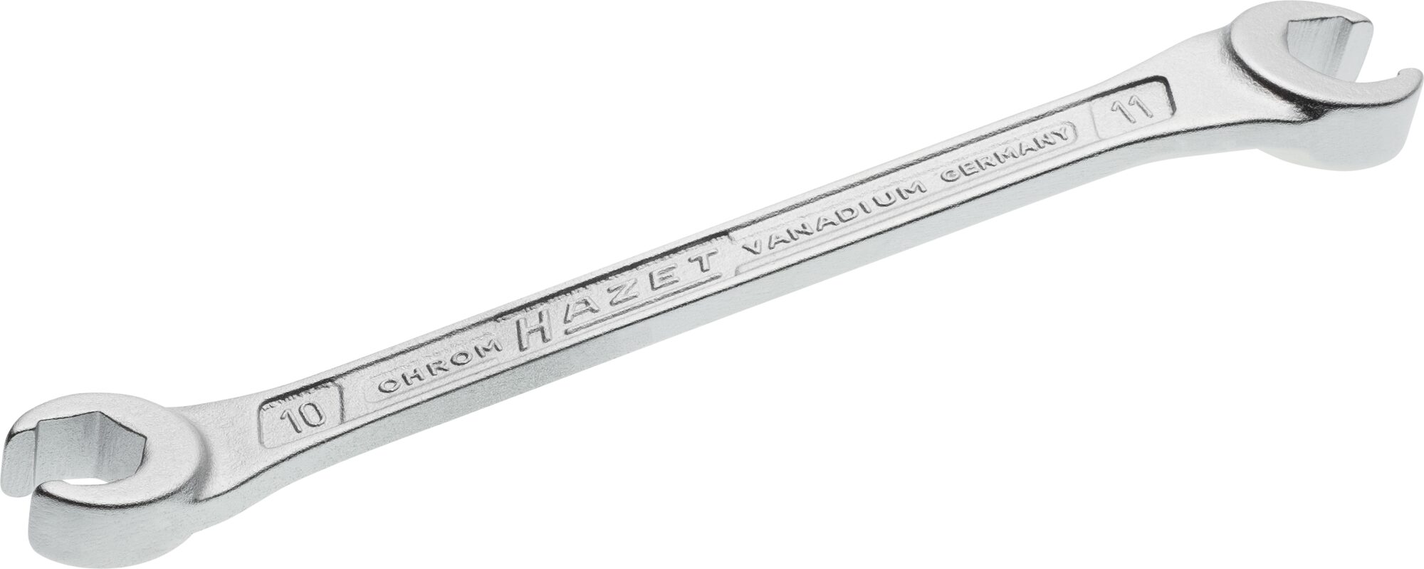 HAZET Doppel-Ringschlüssel · offen 612-10X11 · Außen Sechskant Profil · 10 x 11 mm