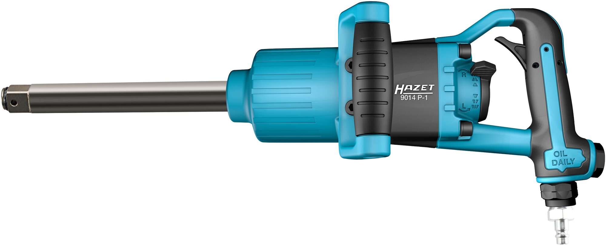HAZET Schlagschrauber · lange Spindel 9014P-1 · Lösemoment maximal: 3400 Nm · Direkthammer-Schlagwerk HAZET Schlagschrauber · lange Spindel 9014P-1 · Lösemoment maximal: 3400 Nm · Direkthammer-Schlagwerk