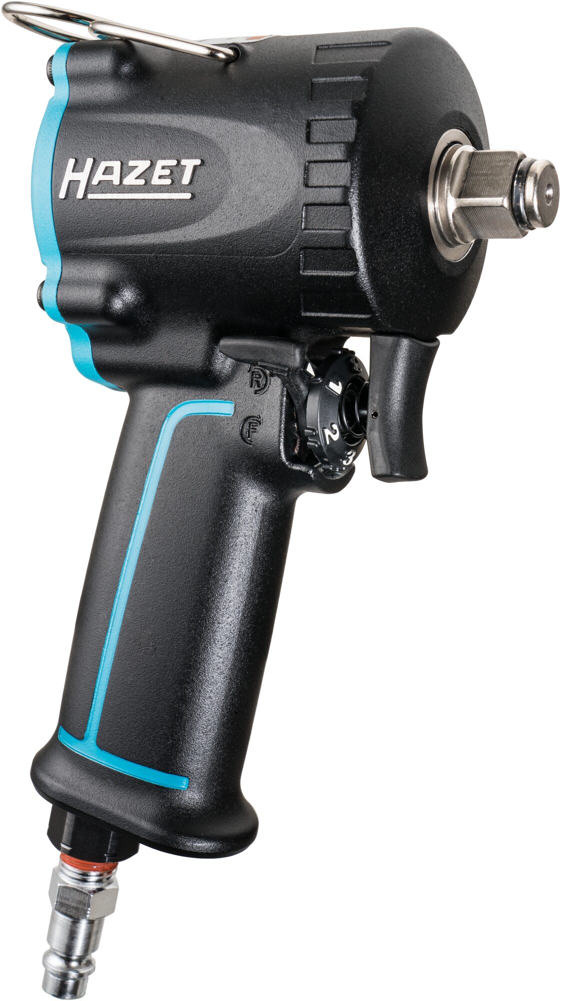 HAZET Schlagschrauber · extra kurz 9012M-1 · Lösemoment maximal [Nm]: 1200 Nm · 1/2 Zoll (12,5 mm) Vierkant massiv · 80 mm · Jumbo Hammer-Schlagwerk