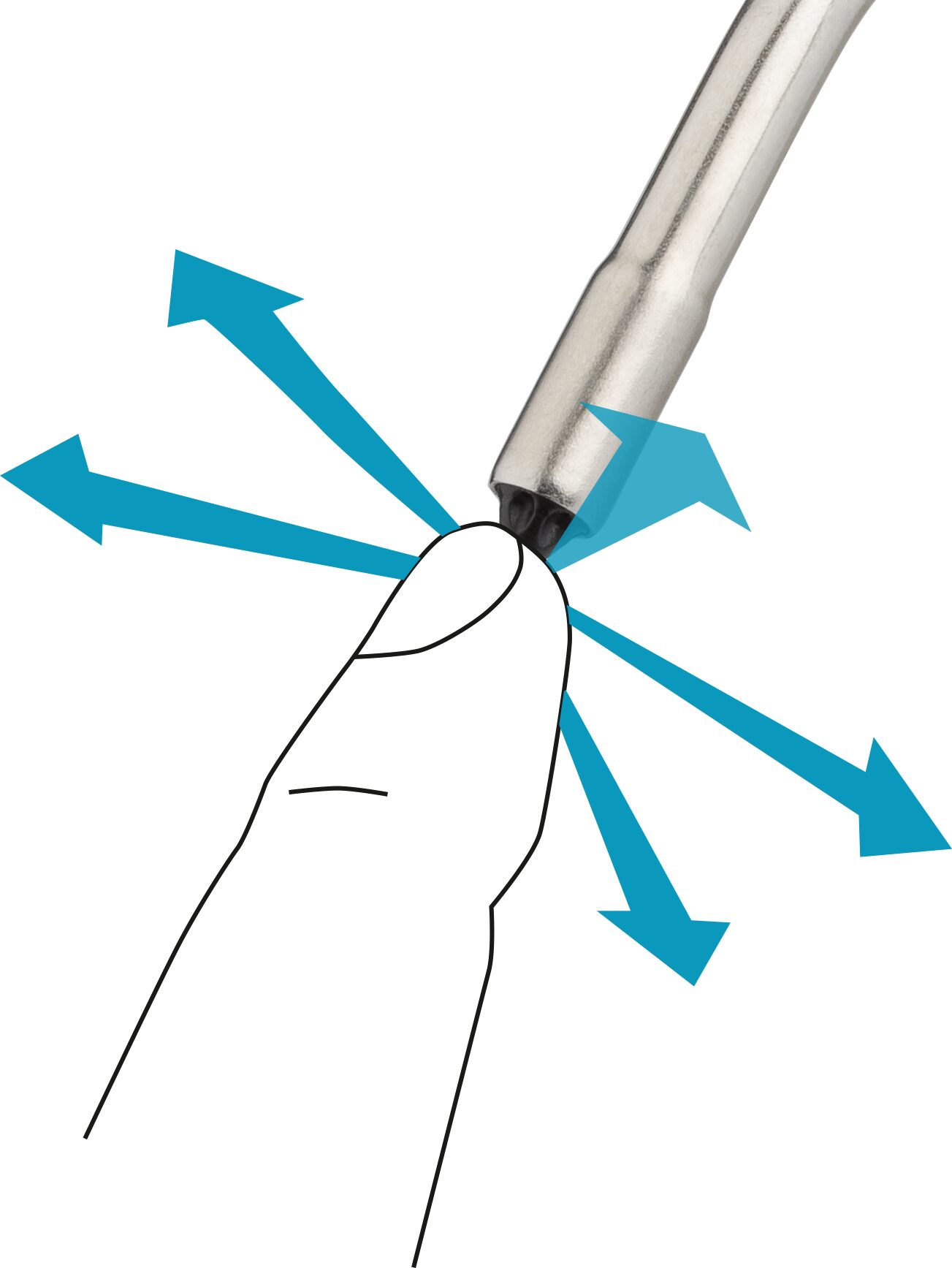 HAZET Ausblaspistole · 100 mm · geräuscharm · mit gebogenem Rohr 9040P-3 HAZET Ausblaspistole · 100 mm · geräuscharm · mit gebogenem Rohr 9040P-3
