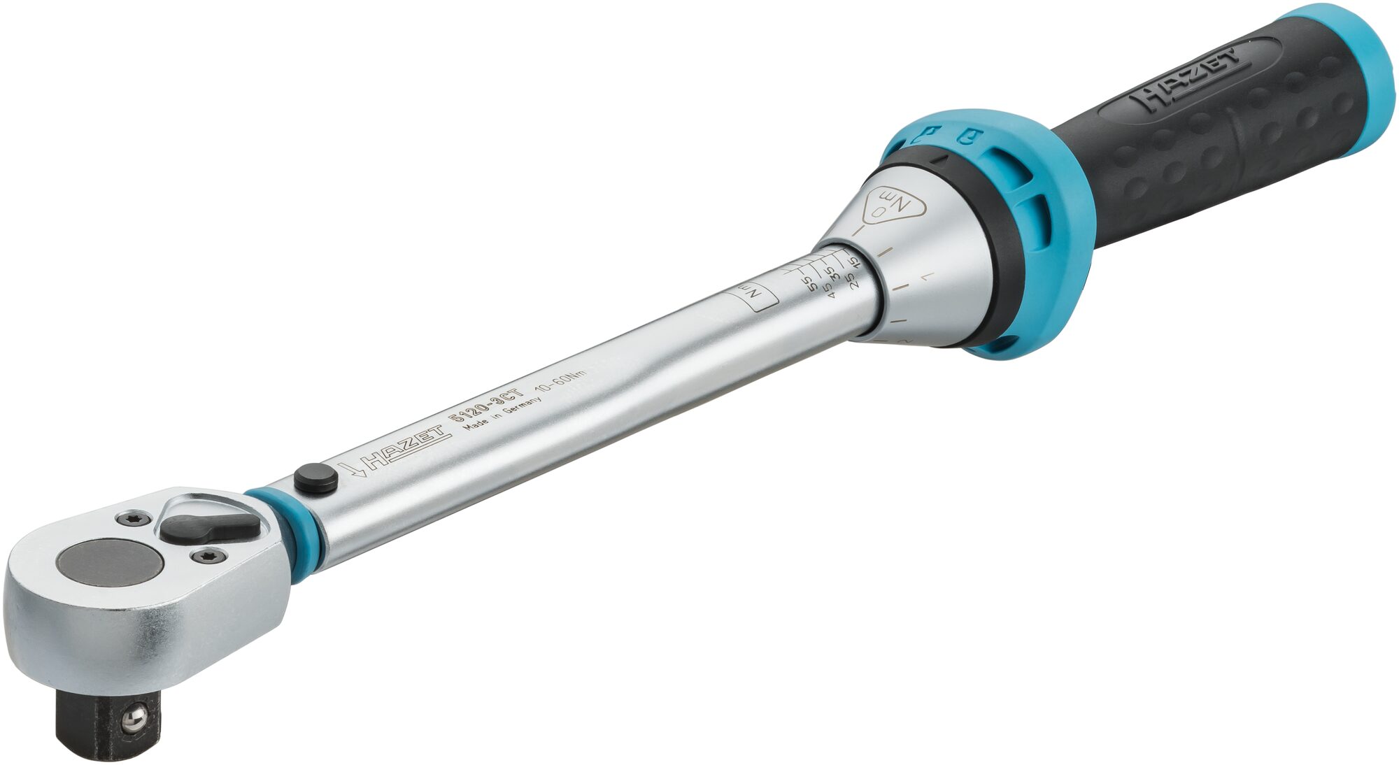 HAZET Drehmoment-Schlüssel 5120-3CT · Nm min-max: 10–60 Nm · Toleranz: 3% · Vierkant massiv 12,5 mm (1/2 Zoll) HAZET Drehmoment-Schlüssel 5120-3CT · Nm min-max: 10–60 Nm · Toleranz: 3% · Vierkant massiv 12,5 mm (1/2 Zoll)