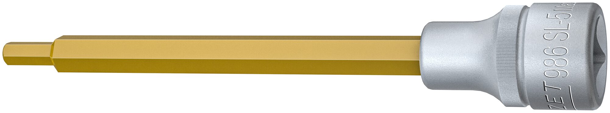 HAZET Schraubendreher-Steckschlüsseleinsatz 986SL-5 · Vierkant hohl 12,5 mm (1/2 Zoll) · Innen Sechskant Profil · 5 mm