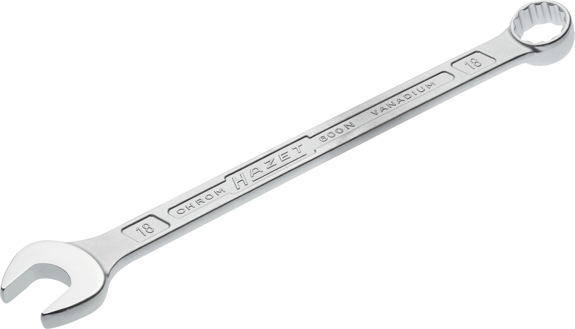 HAZET Ring-Maulschlüssel 600N-18 · Außen Doppel-Sechskant-Tractionsprofil · 18 mm HAZET Ring-Maulschlüssel 600N-18 · Außen Doppel-Sechskant-Tractionsprofil · 18 mm