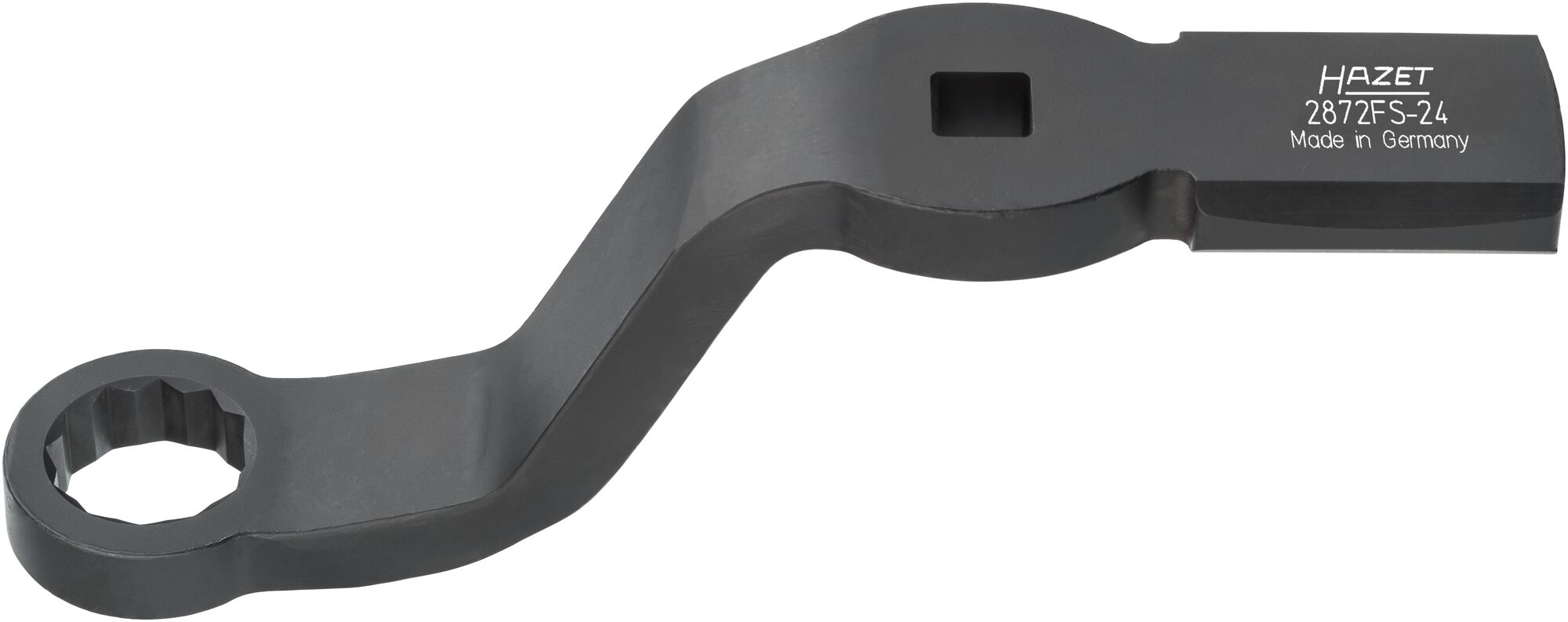 HAZET Schlag-Ringschlüssel · Doppelsechskant · mit 2 Schlagflächen 2872FS-24 · Vierkant hohl 12,5 mm (1/2 Zoll) · Außen Doppel-Sechskant Profil · 24 mm HAZET Schlag-Ringschlüssel · Doppelsechskant · mit 2 Schlagflächen 2872FS-24 · Vierkant hohl 12,5 mm (1/2 Zoll) · Außen Doppel-Sechskant Profil · 24 mm