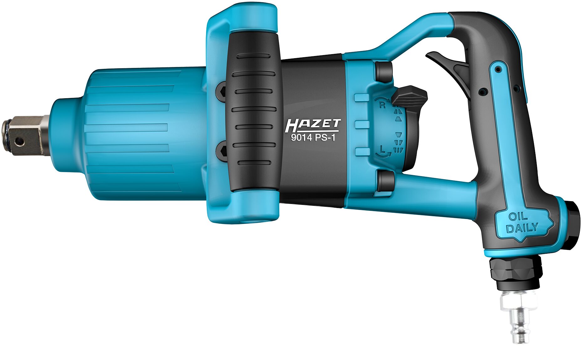 HAZET Schlagschrauber 9014PS-1 · Lösemoment maximal: 3400 Nm · Vierkant massiv 25 mm (1 Zoll) · Direkthammer-Schlagwerk HAZET Schlagschrauber 9014PS-1 · Lösemoment maximal: 3400 Nm · Vierkant massiv 25 mm (1 Zoll) · Direkthammer-Schlagwerk