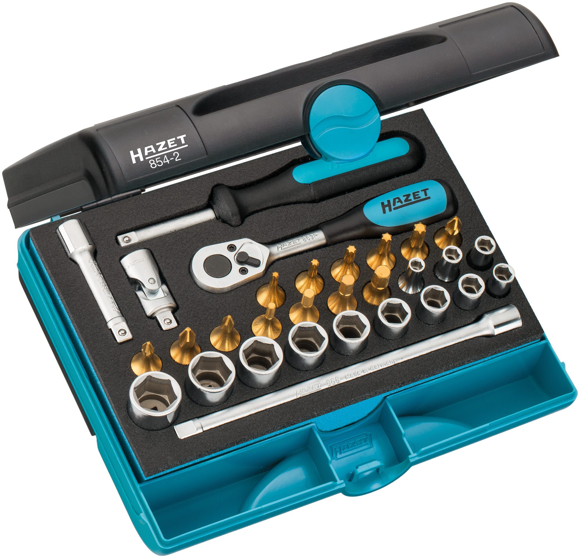 HAZET Steckschlüssel Satz 854-2 · 3–14 · PH1–PH2 · PZ1–PZ2 · T10–T30