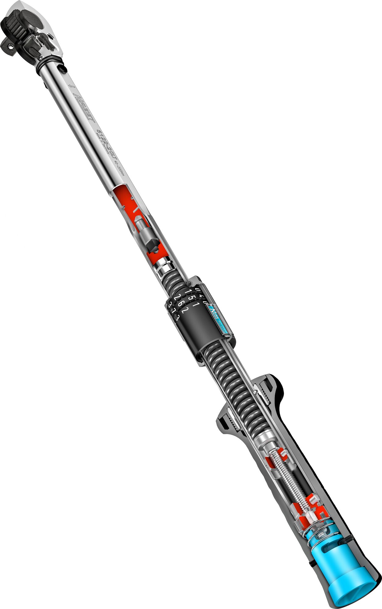 HAZET Drehmomentschlüssel 5121-2CLT · Drehmomentbereich min-max: 20–120 Nm · Genauigkeit: 4% · 1/2 Zoll (12,5 mm) Vierkant massiv · 435 mm HAZET Drehmomentschlüssel 5121-2CLT · Drehmomentbereich min-max: 20–120 Nm · Genauigkeit: 4% · 1/2 Zoll (12,5 mm) Vierkant massiv · 435 mm