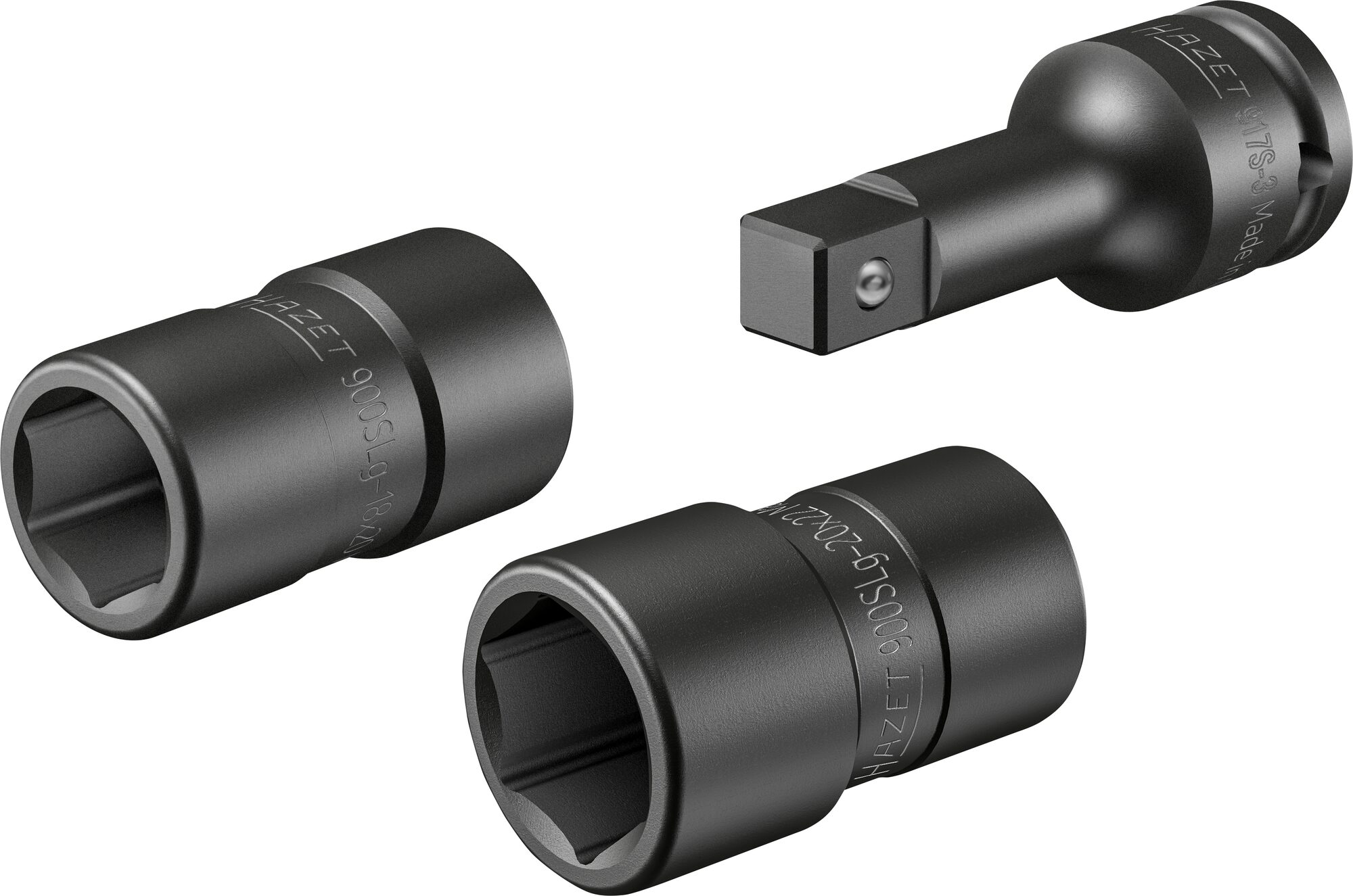 HAZET Steckschlüsseleinsatz FORD Radverschraubung 900SLG-1822/3 · Vierkant hohl 12,5 mm (1/2 Zoll) · Außen Sechskant-Tractionsprofil · Anzahl Werkzeuge: 3