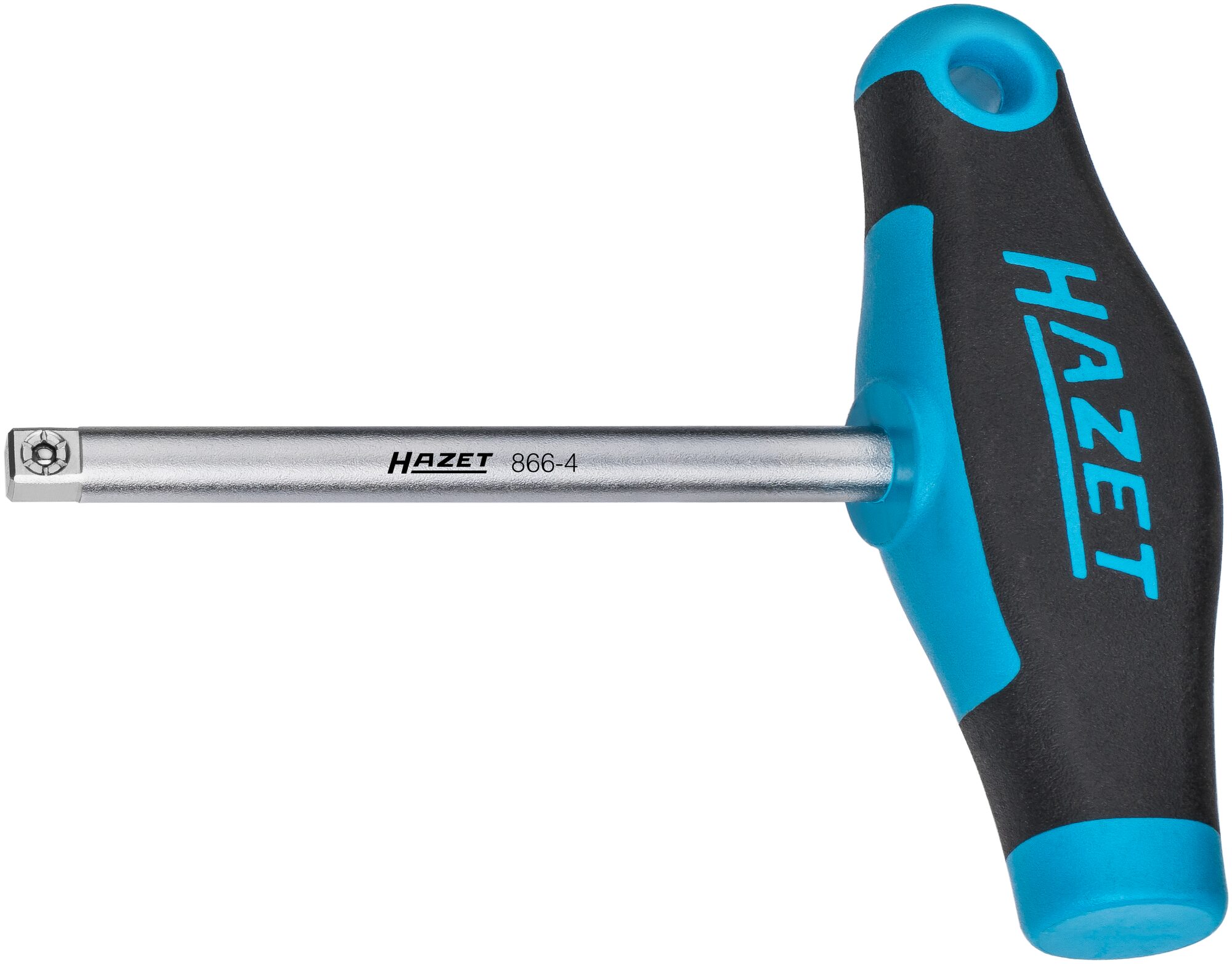 HAZET Steckgriff mit T-Griff 866-4 · Vierkant massiv 6,3 mm (1/4 Zoll) · 134 mm
