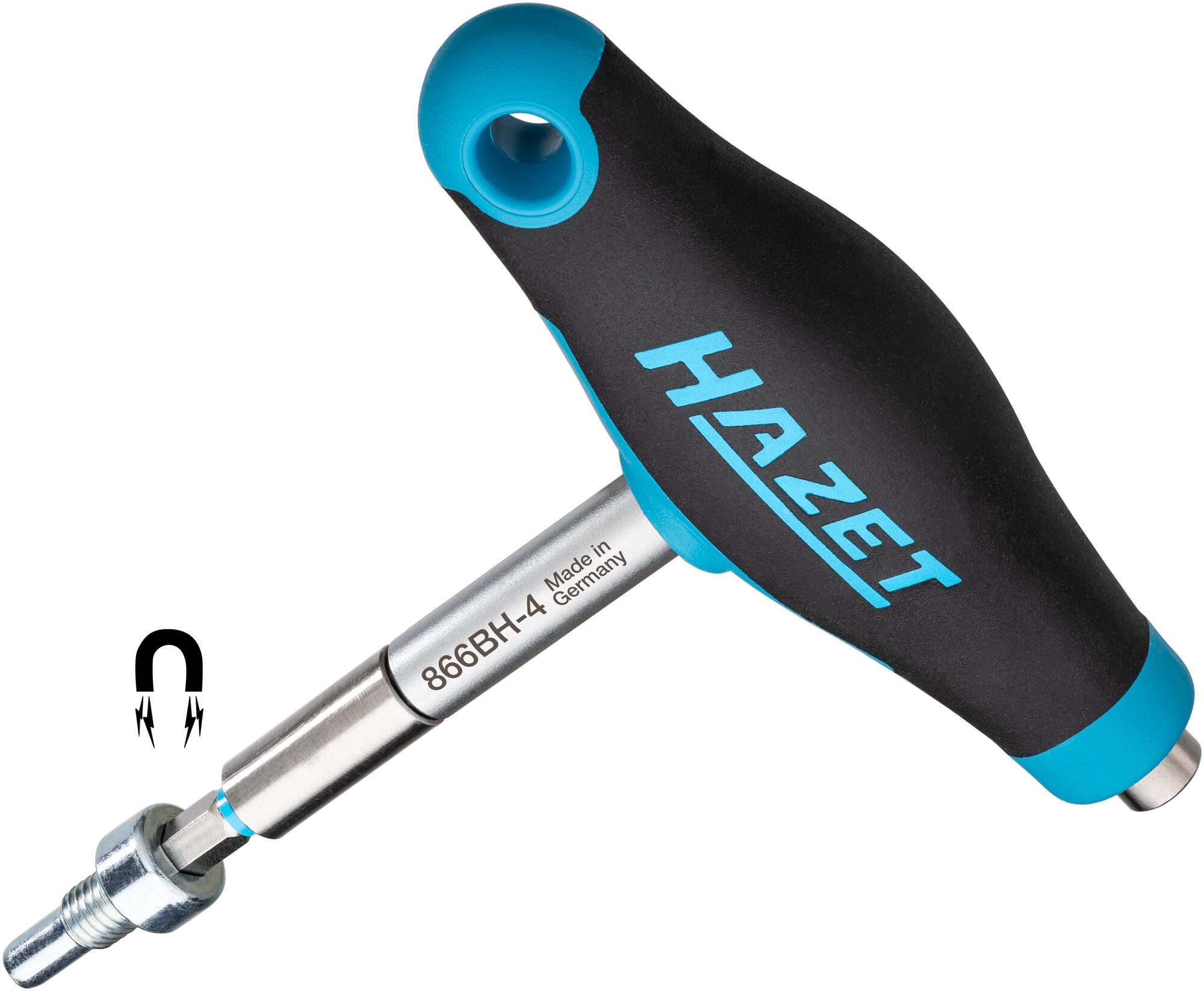 HAZET Doppel Bithalter mit T-Griff 866BH-4 · 1/4 Zoll (6,3 mm) Sechskant hohl · 97 mm