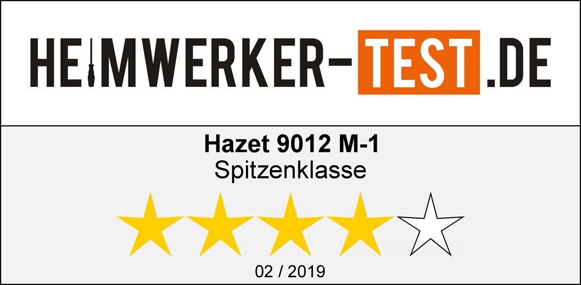HAZET Schlagschrauber · extra kurz 9012M-1 · Lösemoment maximal [Nm]: 1200 Nm · 1/2 Zoll (12,5 mm) Vierkant massiv · 80 mm · Jumbo Hammer-Schlagwerk