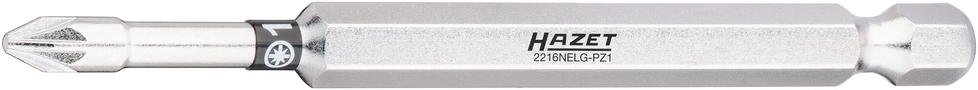 HAZET Bit 2216NELG-PZ1 · Sechskant massiv 6,3 (1/4 Zoll) · Pozidriv Profil PZ · PZ1