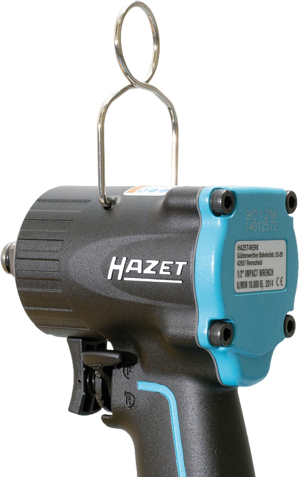 HAZET Schlagschrauber · extra kurz 9012M · Lösemoment maximal: 1100 Nm · Vierkant massiv 12,5 mm (1/2 Zoll) · Jumbo Hammer-Schlagwerk HAZET Schlagschrauber · extra kurz 9012M · Lösemoment maximal: 1100 Nm · Vierkant massiv 12,5 mm (1/2 Zoll) · Jumbo Hammer-Schlagwerk