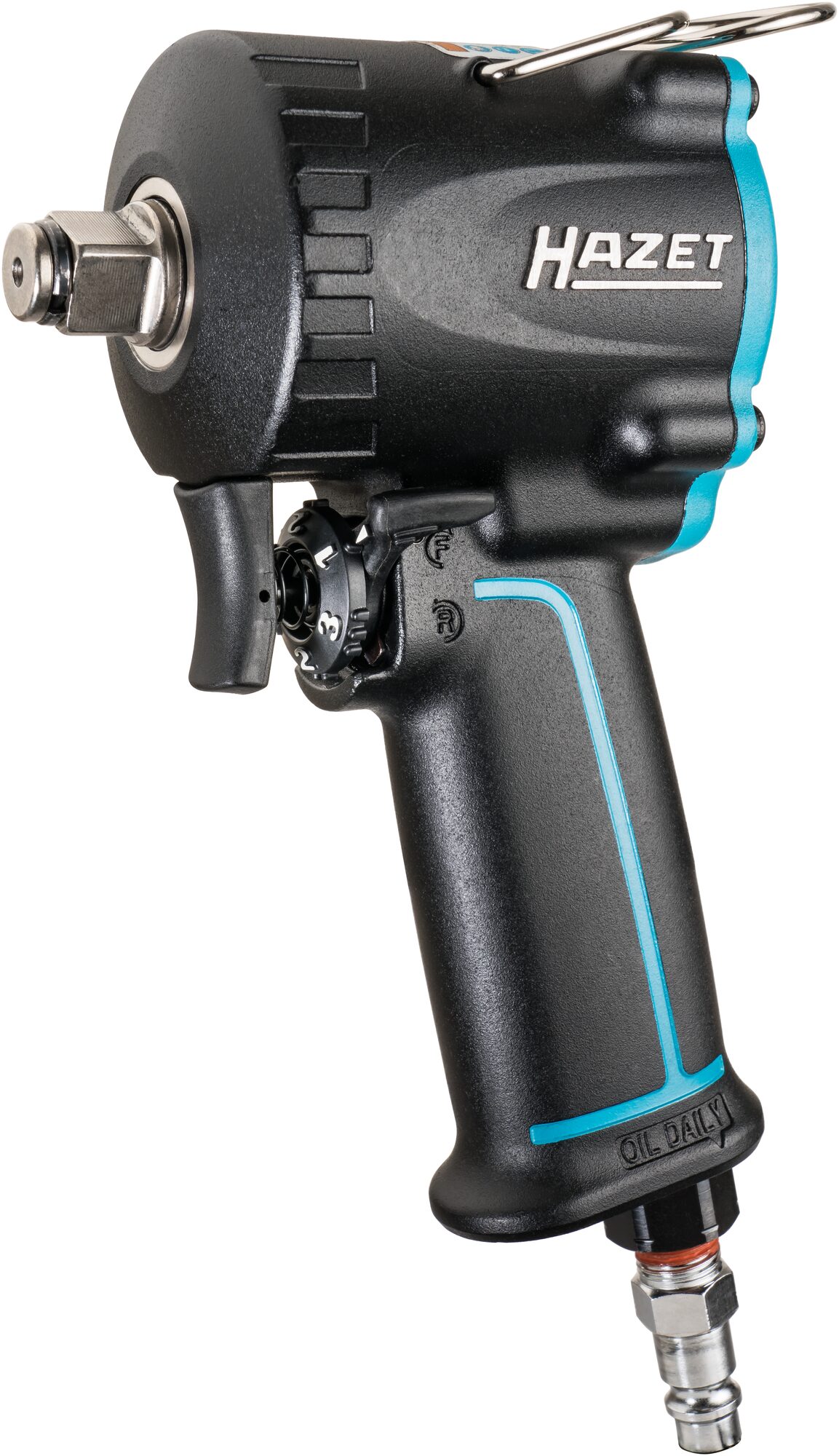 HAZET Schlagschrauber · extra kurz 9012M-1 · Lösemoment maximal [Nm]: 1200 Nm · 1/2 Zoll (12,5 mm) Vierkant massiv · 80 mm · Jumbo Hammer-Schlagwerk