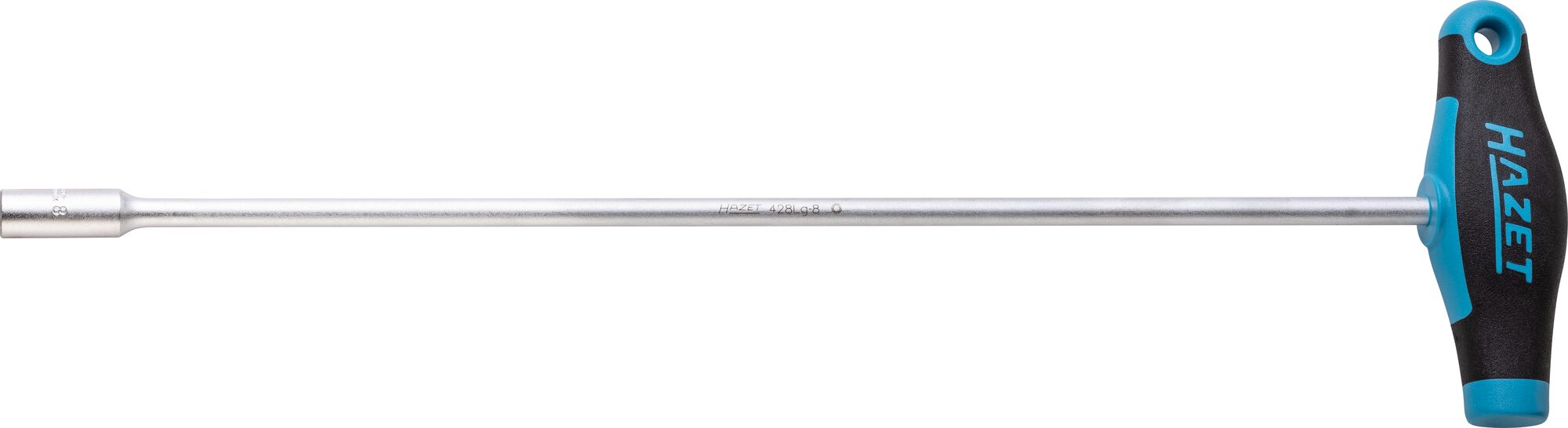 HAZET Steckschlüssel · mit T-Griff 428LG-8 · Außen Sechskant Profil · 8 mm