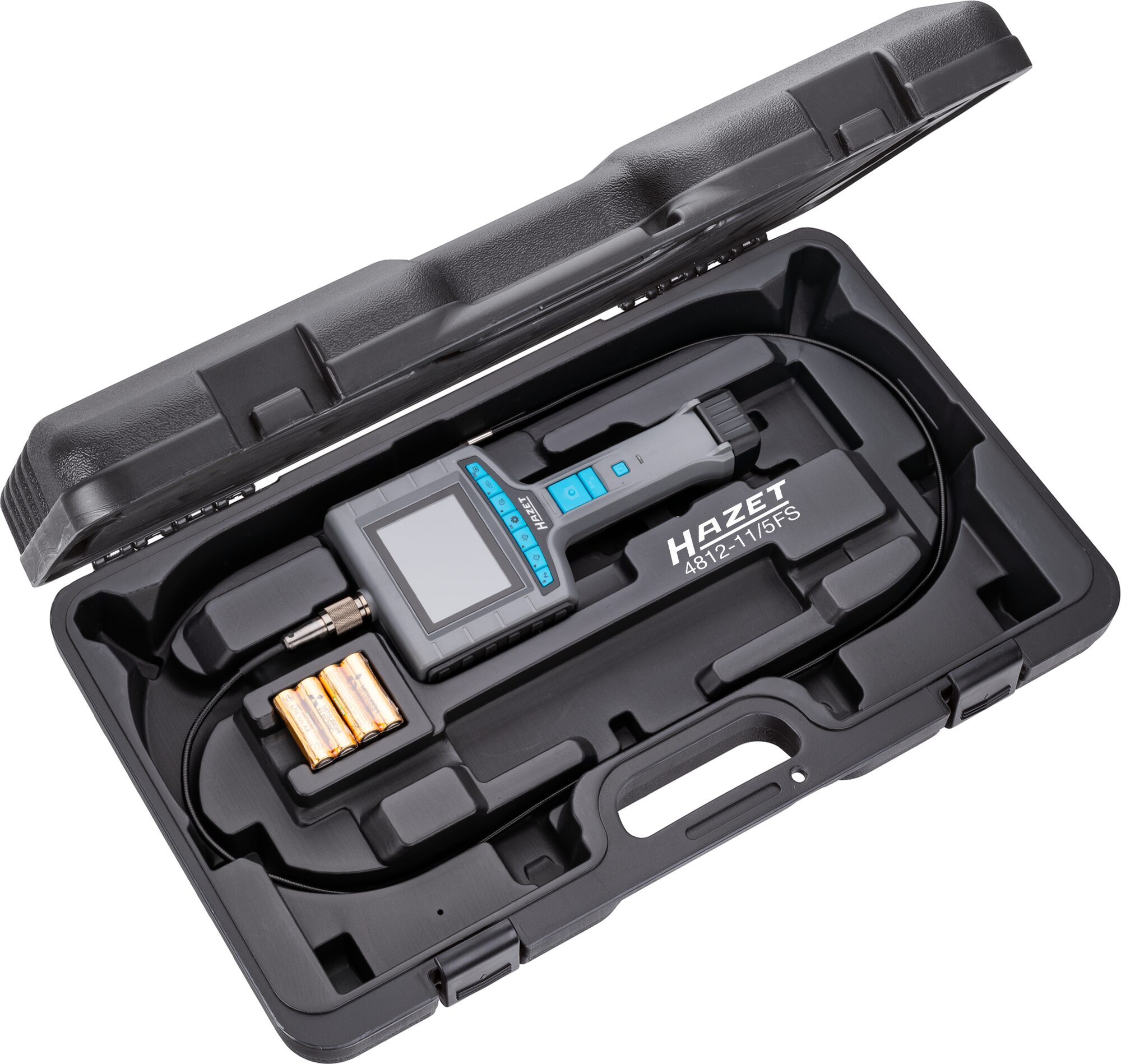 HAZET HD Endoskop Satz mit Front- und Seitenkamera, ? 4,9 mm 4812-11/5FS · 5-teilig