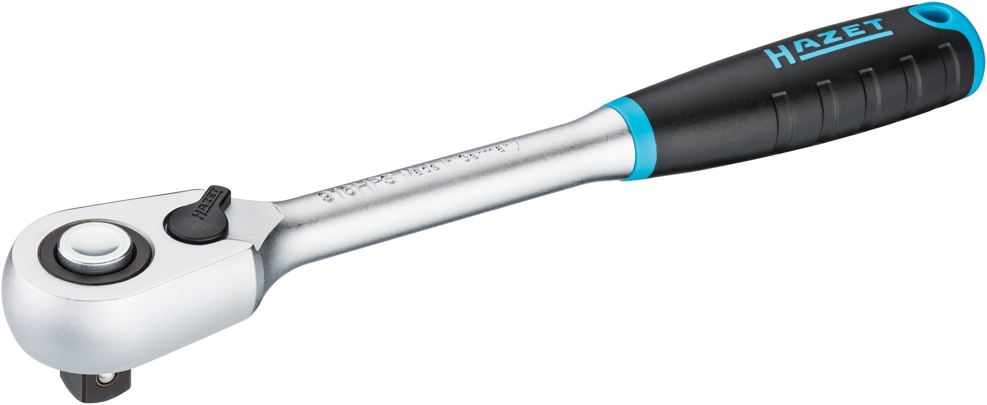 HAZET HiPer Feinzahn-Umschaltknarre · Sicherheitsverriegelung 916HPS · Vierkant massiv 12,5 mm (1/2 Zoll) HAZET HiPer Feinzahn-Umschaltknarre · Sicherheitsverriegelung 916HPS · Vierkant massiv 12,5 mm (1/2 Zoll)