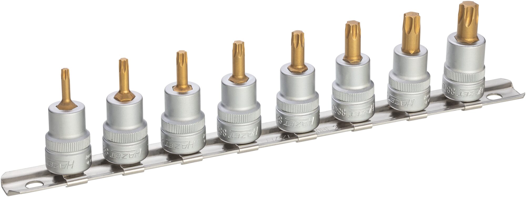 HAZET Steckschlüsseleinsatz Satz 8802T/8H · 3/8 Zoll (10 mm) Vierkant hohl · Innen TORX® Profil · T15–T50