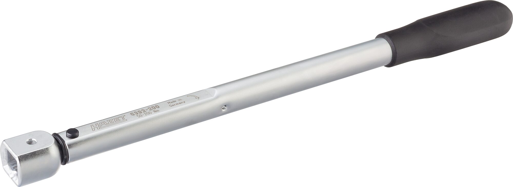 HAZET Drehmomentschlüssel 6392-200 · Drehmomentbereich min-max: 50–200 Nm · Genauigkeit: 2% · 14 x 18 mm Einsteck-Vierkant · 401 mm