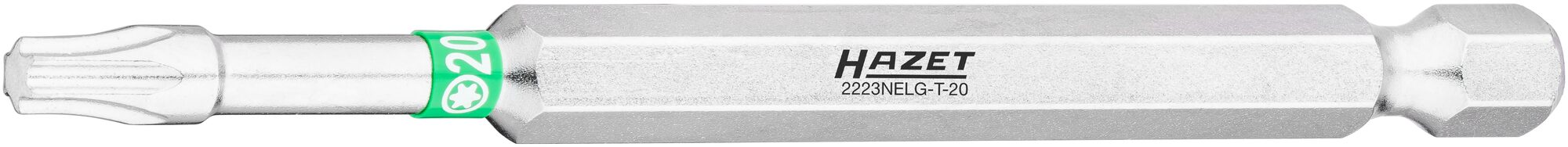 HAZET Bit 2223NELG-T20 · Sechskant massiv 6,3 (1/4 Zoll) · Innen TORX® Profil · T20