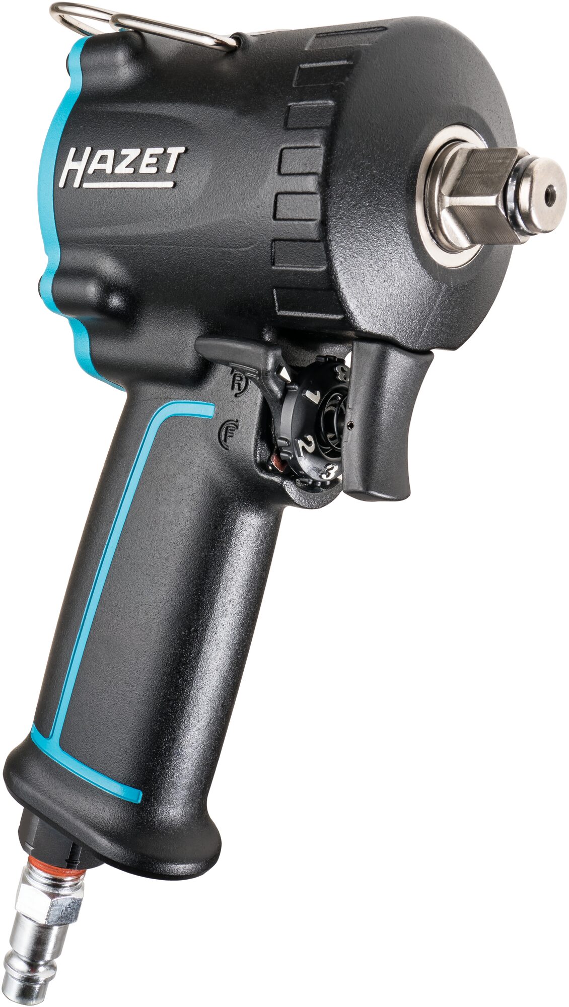 HAZET Schlagschrauber · extra kurz 9012M-1 · Lösemoment maximal [Nm]: 1200 Nm · 1/2 Zoll (12,5 mm) Vierkant massiv · 80 mm · Jumbo Hammer-Schlagwerk