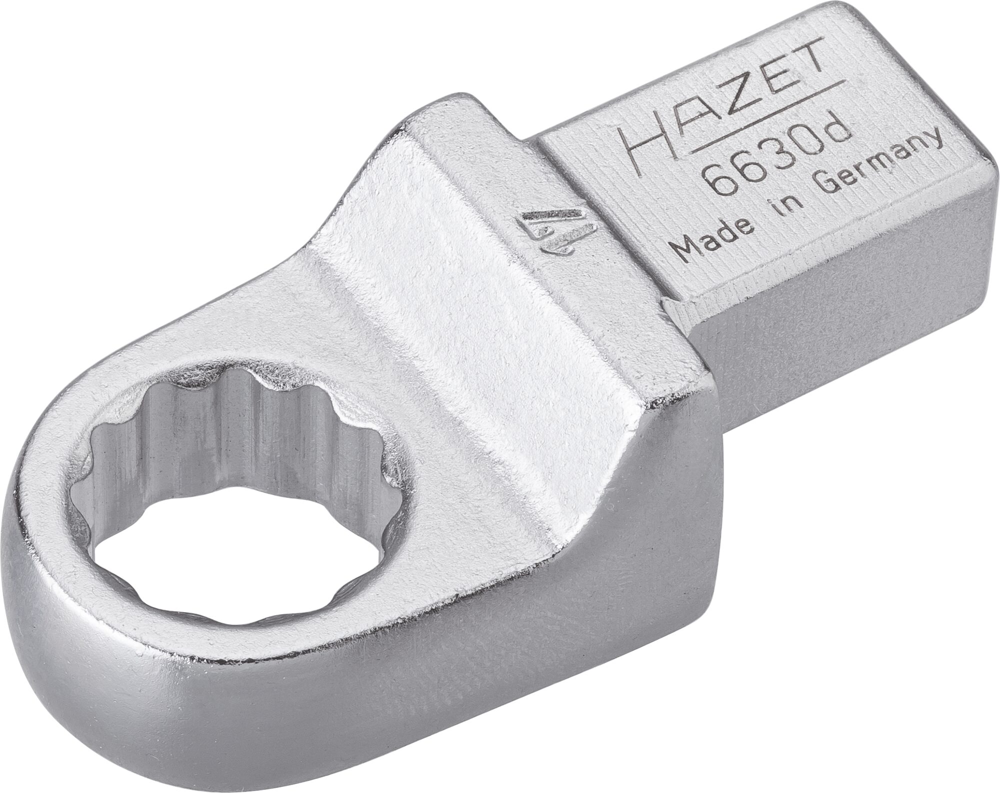 HAZET Einsteck-Ringschlüssel 6630D-17 · Einsteck-Vierkant 14 x 18 mm · Außen Doppel-Sechskant-Tractionsprofil · 17 mm