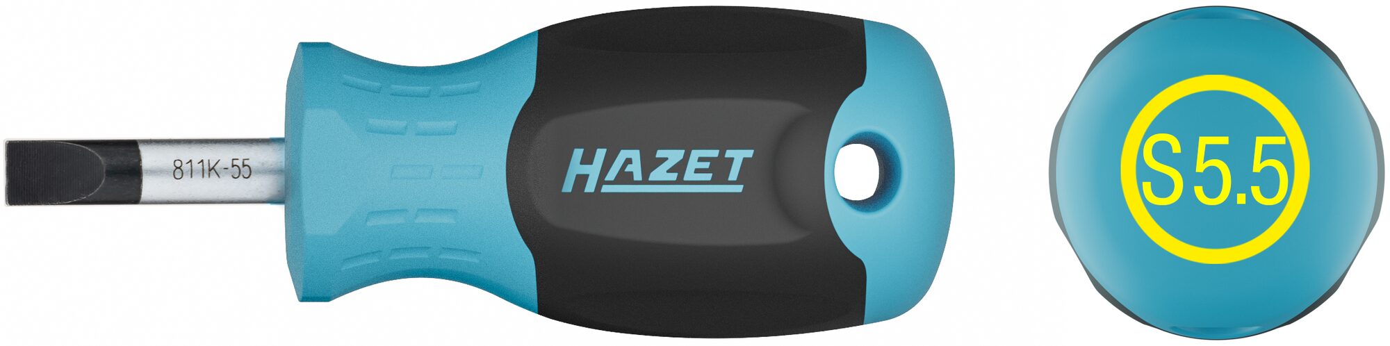 HAZET Schraubendreher 811K-55 · Schlitz Profil · SW 1 x 5,5 mm