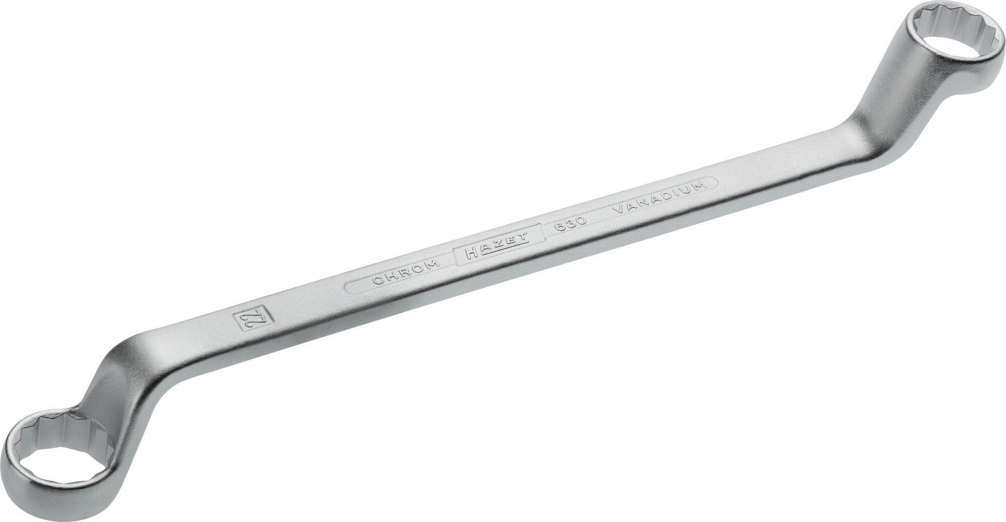 HAZET Doppel-Ringschlüssel 630-21X22 · Außen Doppel-Sechskant Profil · 21 x 22 mm