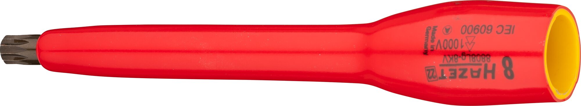 HAZET Schraubendreher-Steckschlüsseleinsatz 8808LG-8KV · Vierkant hohl 10 mm (3/8 Zoll) · Innen Vielzahn Profil XZN · M8