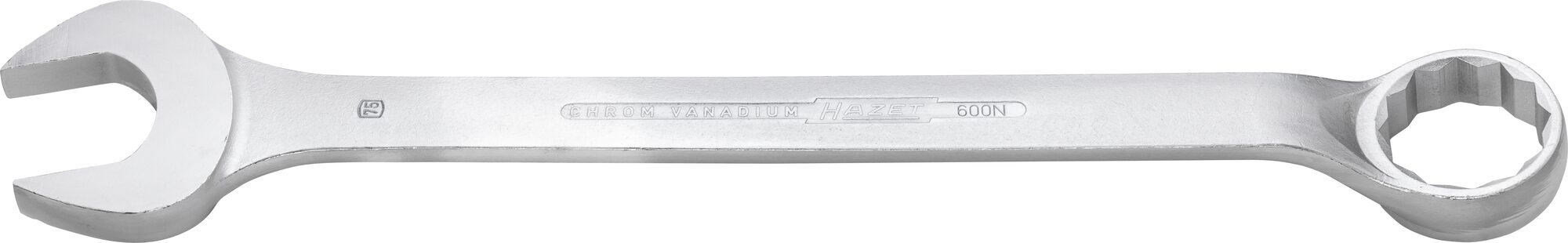 HAZET Ring-Maulschlüssel 600N-75 · Außen Doppel-Sechskant Profil · 75 mm