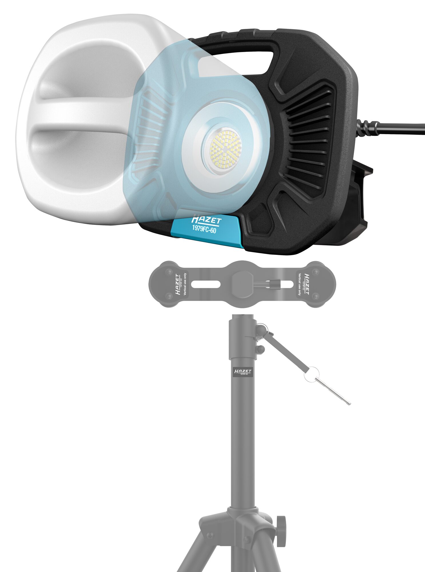 HAZET LED Arbeitsstrahler · 60 Watt 1979FC-60 HAZET LED Arbeitsstrahler · 60 Watt 1979FC-60