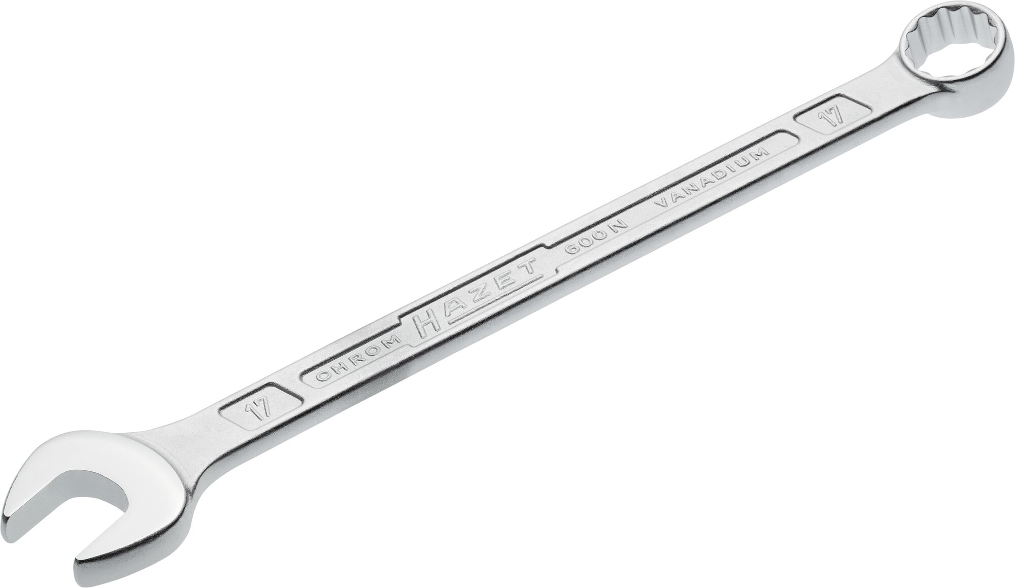 HAZET Ring-Maulschlüssel 600N-17 · Außen Doppel-Sechskant-Tractionsprofil · 17 mm