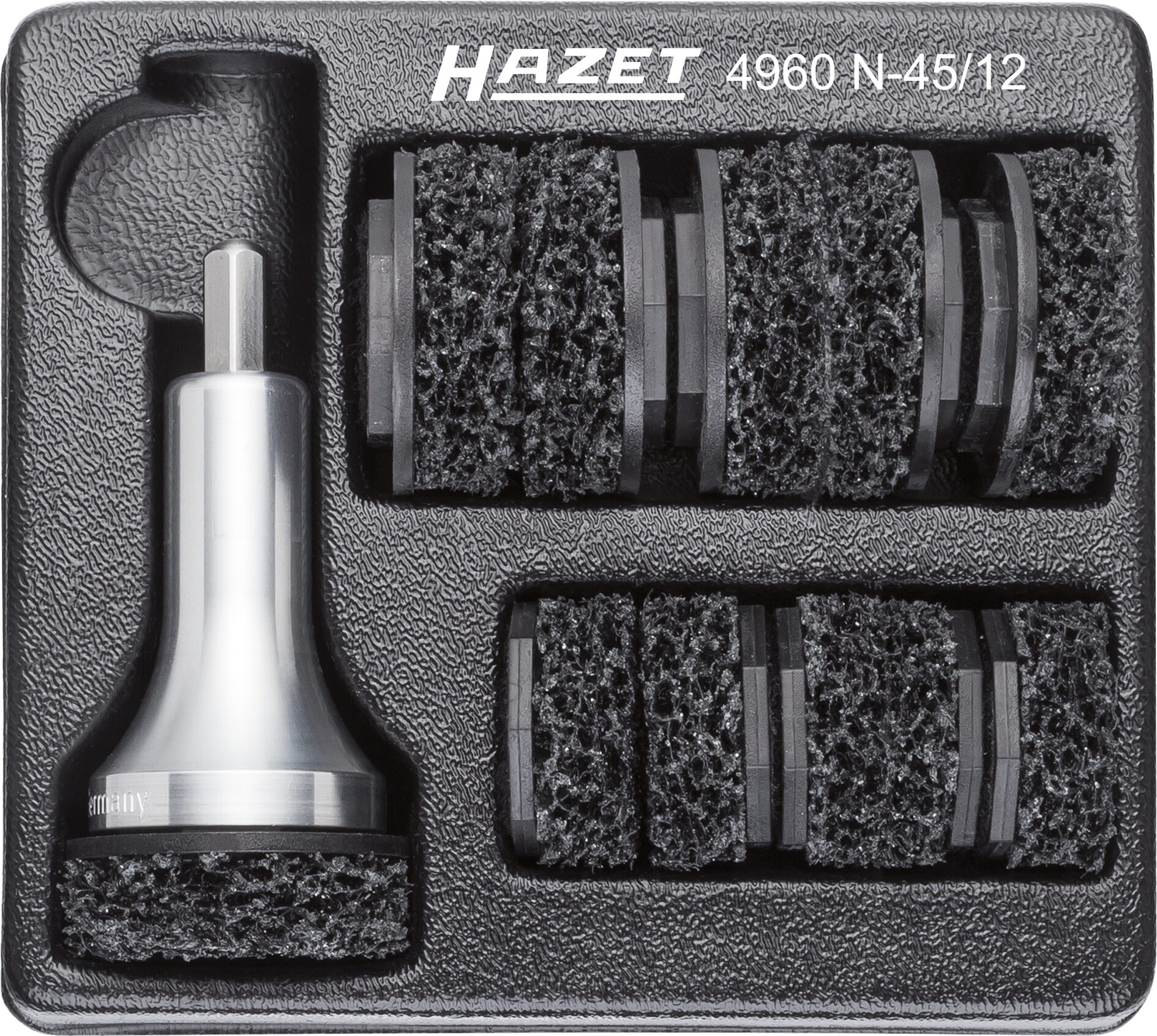 HAZET Radnabenschleifer Satz Pkw · 12-teilig 4960N-45/12 · Anzahl Werkzeuge: 12 HAZET Radnabenschleifer Satz Pkw · 12-teilig 4960N-45/12 · Anzahl Werkzeuge: 12