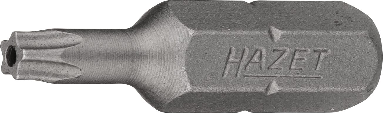 HAZET 5-Stern Bit 2225-15H · Sechskant massiv 6,3 (1/4 Zoll) · Innen 5-Stern Profil mit Zapfen · 15H