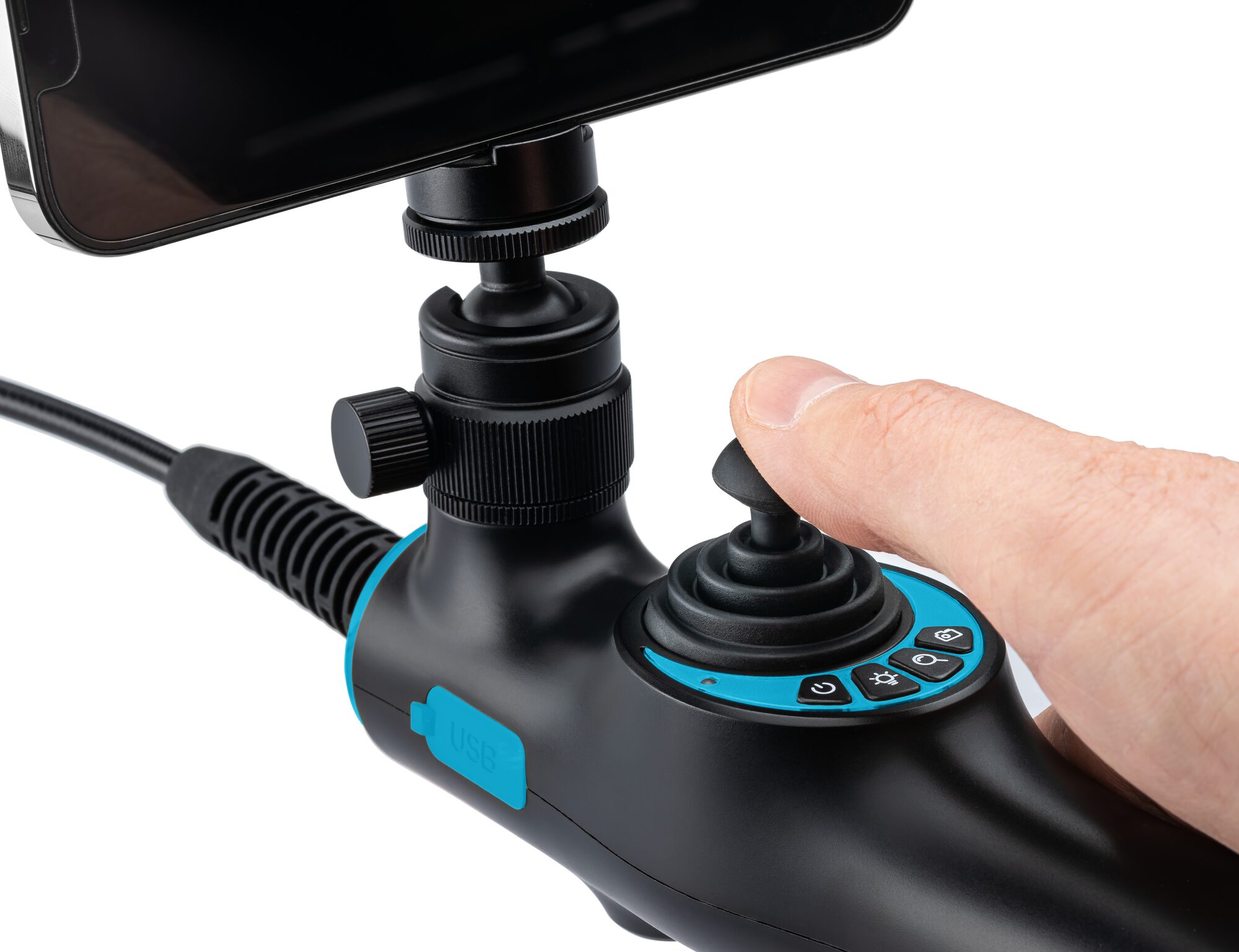 HAZET HD Videoendoskop Satz mit 360° Schwenksonde ? 3,9 mm 4812-24/4AF · 5-teilig