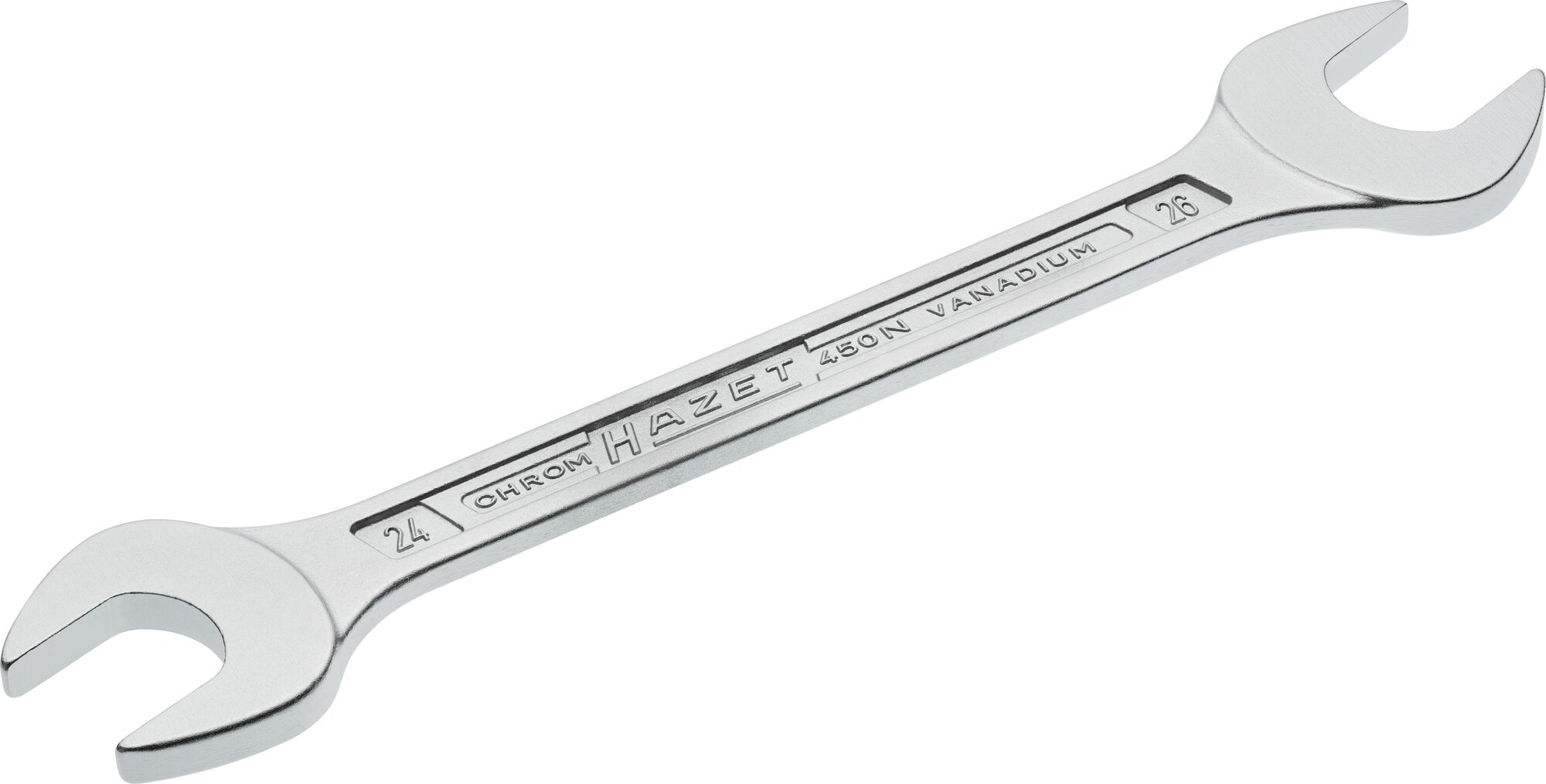 HAZET Doppel-Maulschlüssel 450N-24X26 · Außen Sechskant Profil · 24 x 26 mm
